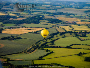 Hot-air Balloon over Wiltshire, England
