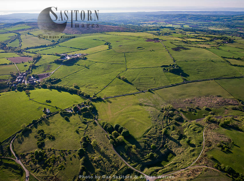 Charterhouse Roman Mining Settlements: 2 small forts, amphitheatre and lead excavation sites, Somerset