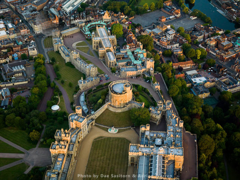 The Round Tower and St. George's Chapel, Windsor Castle, a royal residence, Windsor, Berkshire, England