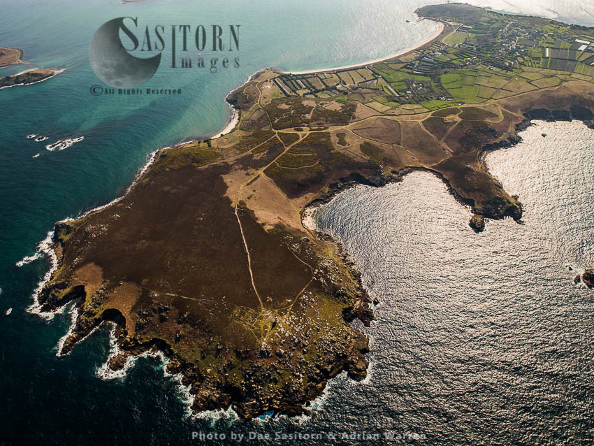 The Eastern end of St Martin's Island, the Isles of Scilly, an archipelago off the Cornish coast of England