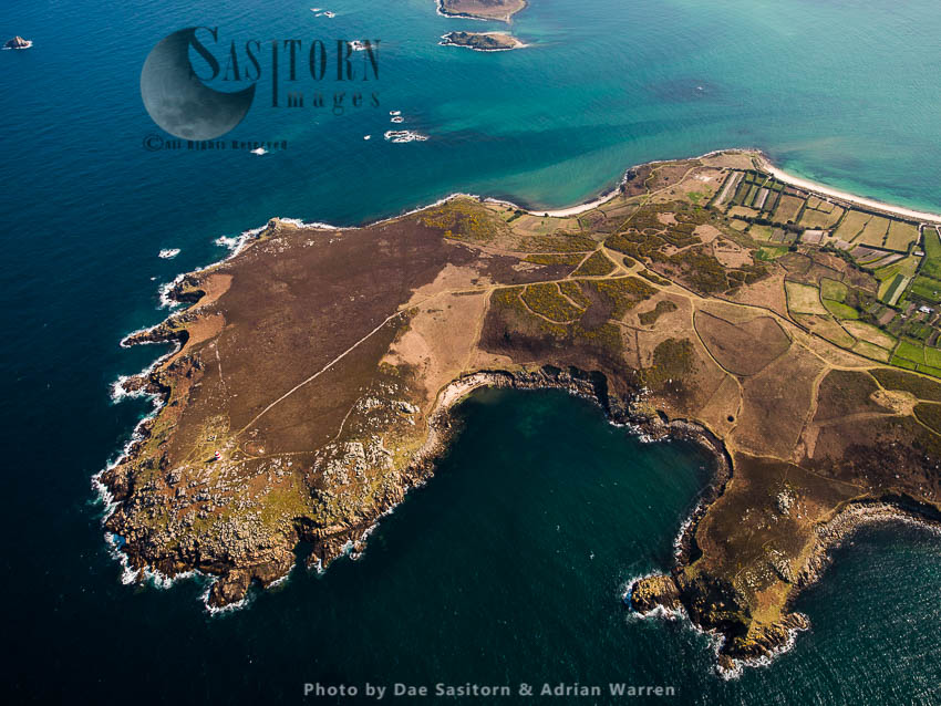 The Eastern end of St Martin's Island, the Isles of Scilly, an archipelago off the Cornish coast of England