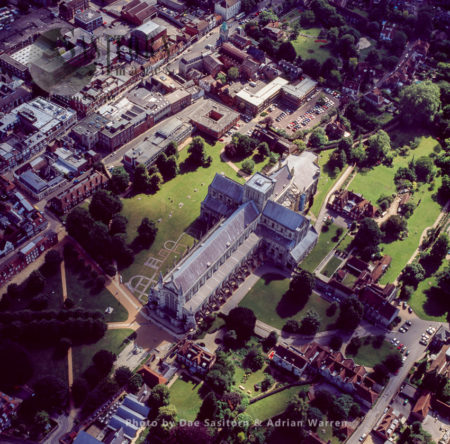 Winchester Cathedral and its city, Hampshire, England