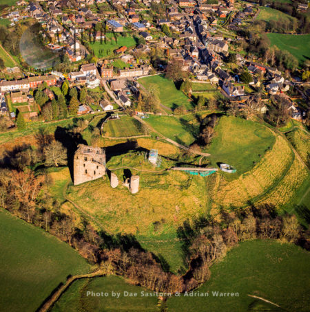 Clun Castle, a ruined castle in the small town of Clun, Shropshire