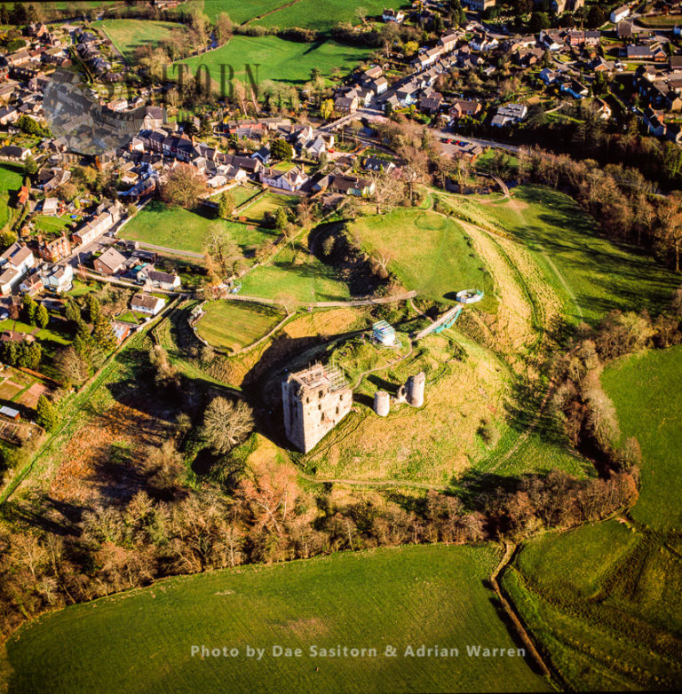Clun Castle, a ruined castle in the small town of Clun, Shropshire