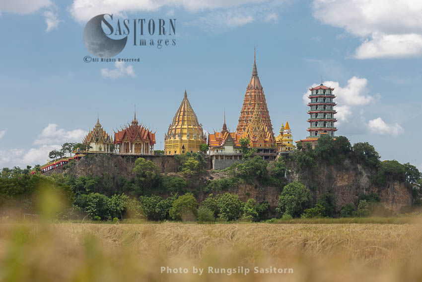 Wat Tham Sua (Tham Sua Temple) is one of famous temples in Kanchanaburi Thailand.