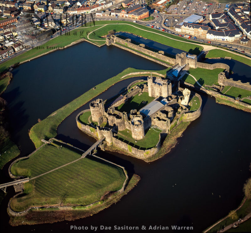 Caerphilly Castle (Welsh: Castell Caerffili), a medieval fortification in Caerphilly, South Wales
