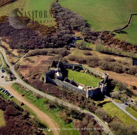 Manorbier Castle, a Norman castle, Manorbier, 5 miles southwest of Tenby, Wales