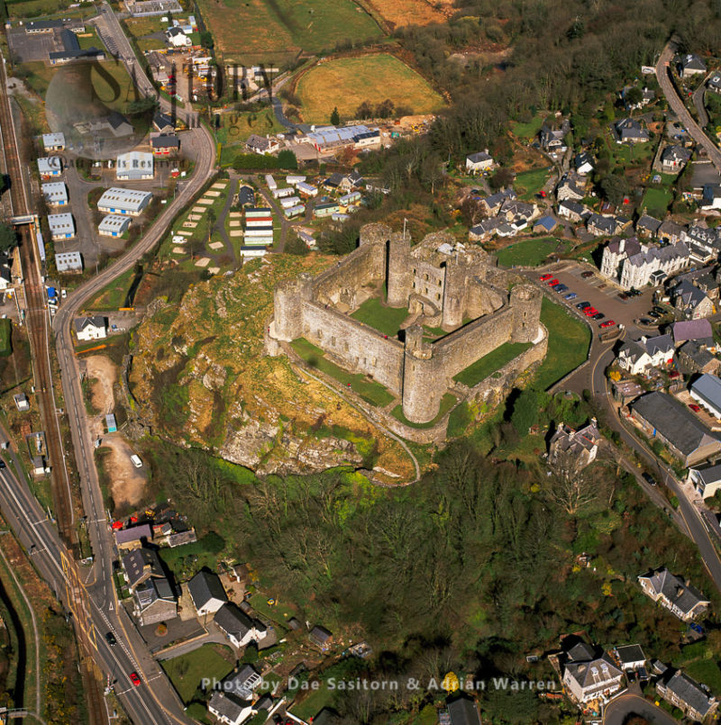 Harlech Castle, a medieval fortification, constructed atop a spur of rock, Harlech, Gwynedd, North Wales
