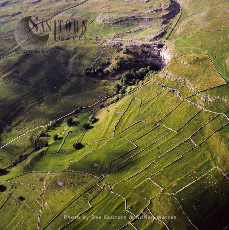 Medieval Fields at Malham Cove, Yorkshire Dales, Yorkshire,