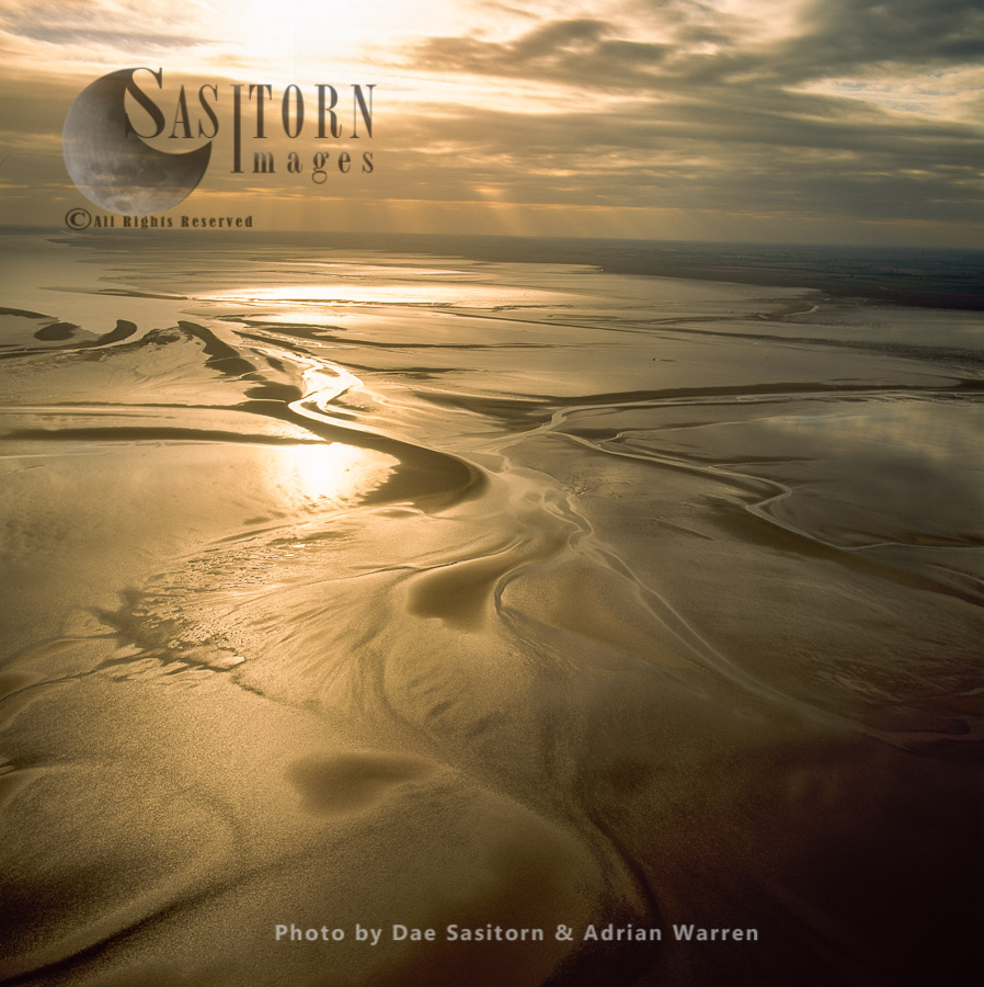Mudflats at Solway Firth,esturies of the rive Esk and Eden, Cumbria