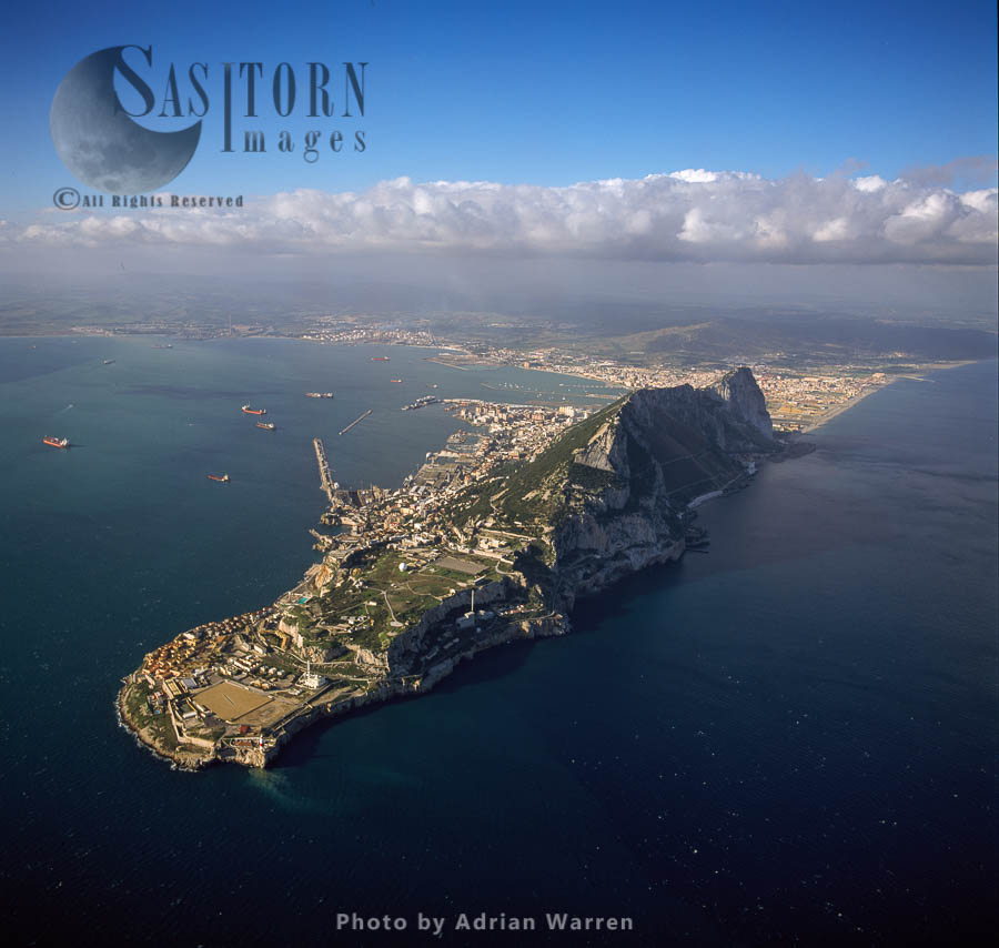 Gibraltar, a British Overseas Territory located at the southern tip of the Iberian Peninsula, Europe