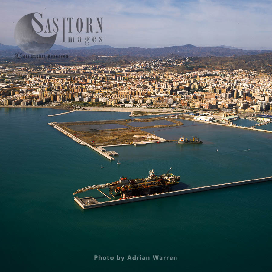 The Port of Malaga, an international seaport, Malaga, southern Spain