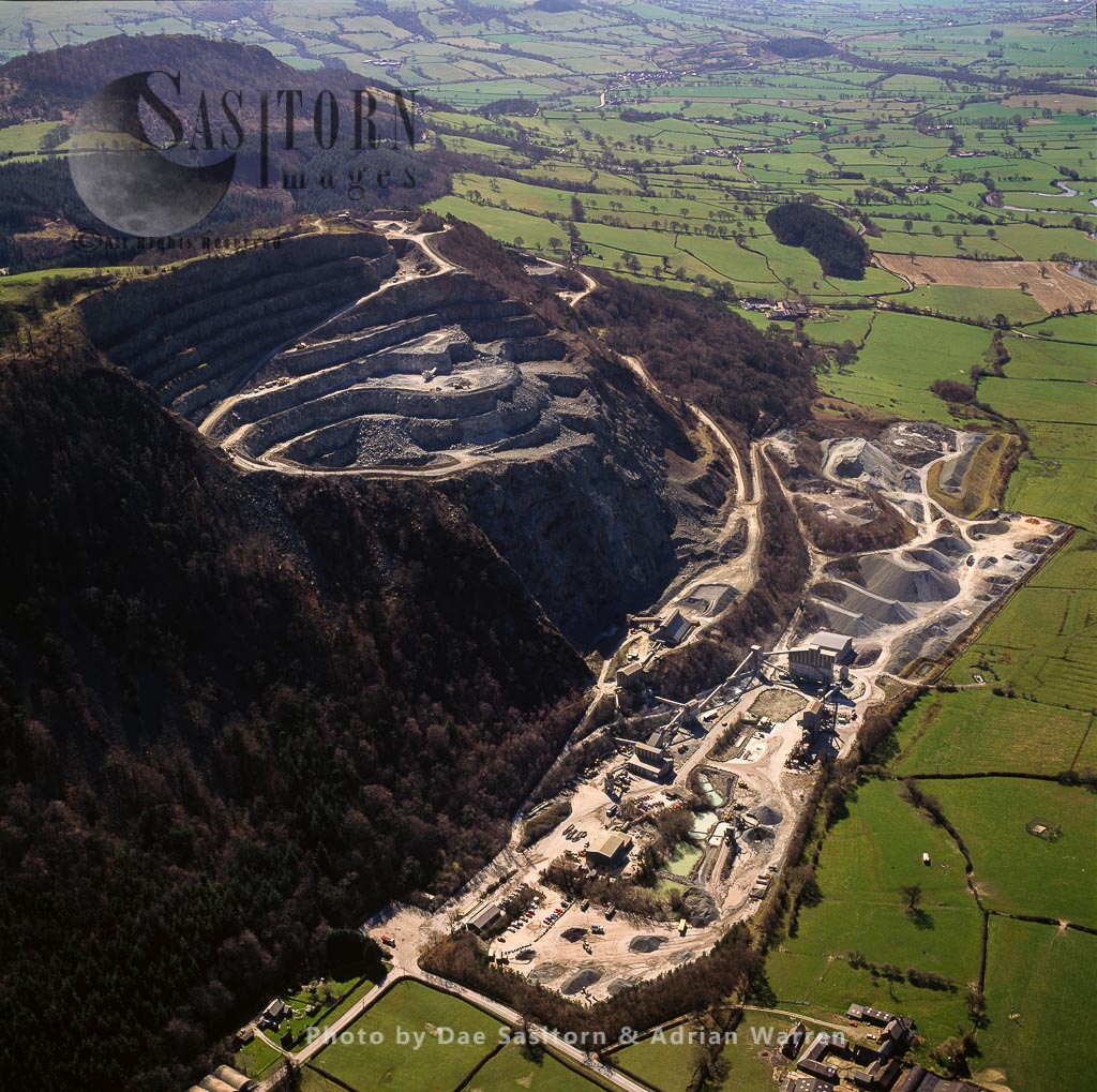 Criggion Quarry, Breidden Hills on the mid wales border, between Powys and Shropshire