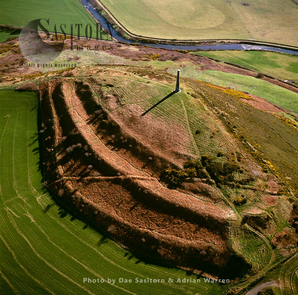 Pen Dinas, an extenisve Iron Age, Celtic hillfort, village Penparcau, Ceredigion, just south of Aberystwyth, North Wales