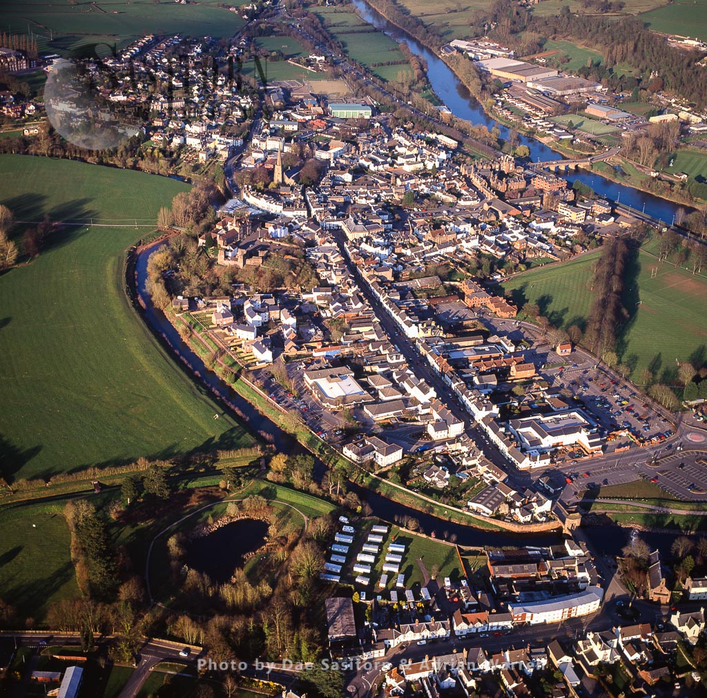Monmouth on the river Monnow, historic county town of Monmouthshire, South Wales