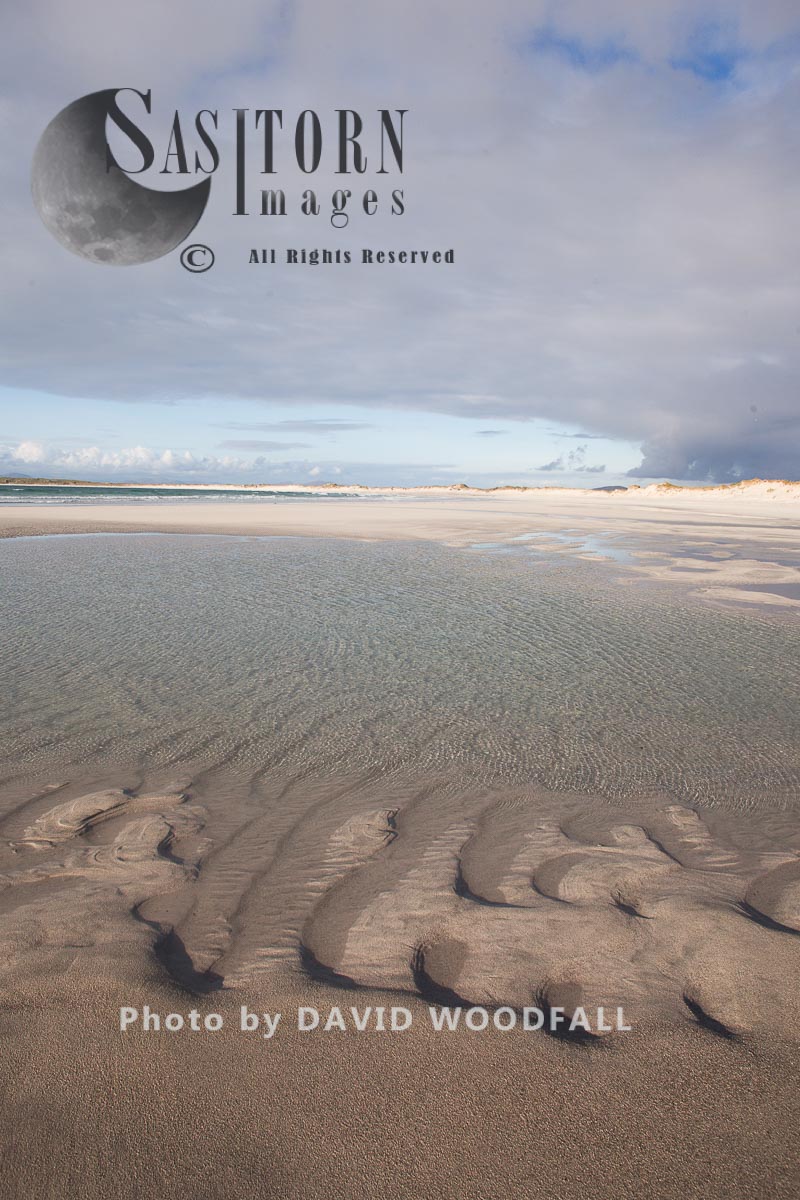Inter tidal pools on beach, ideal habitat for feeding Little Terns. Berneray, North Uist, Outer Hebrides
