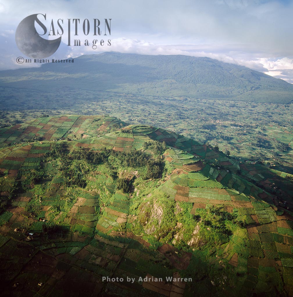 Intensive hillside agriculture on Virunga foothills, Rwanda, 2003