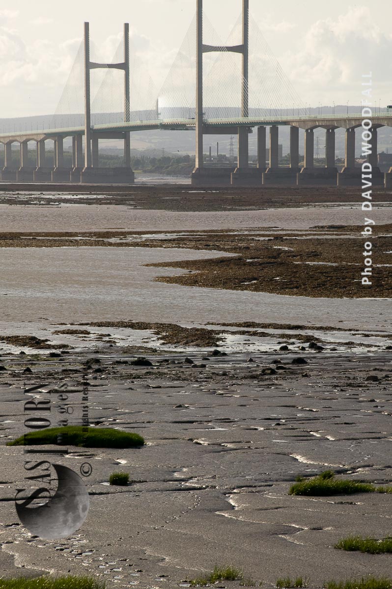 Mudflats and Second Severn Bridge crossing